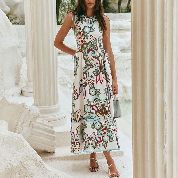 Zimmermann Dresses & Skirts - Zimmermann Floral Paisley White Maxi Dress